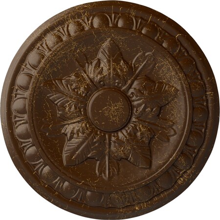 Ekena Millwork Exeter Ceiling Medallion (Fits Canopies up to 3 1/8"), 17 3/4"OD x 1 1/8"P, Root Beer Crackle CM17EXRBC